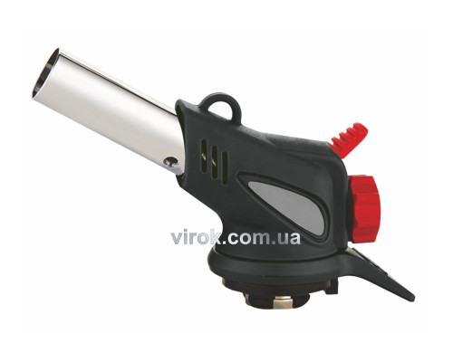 Пальник газовий VIROK з цанговим (швидким) з'єднанням, п'єзо запал, керамічне сопло [50/4]