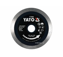 Диск відрізний алмазний по гресу,склу, кераміці YATO Ø=125x1.6x10x22.2 мм,в мокрому  режимі [20/100]