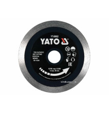 Диск відрізний алмазний по гресу,склу, кераміці YATO Ø=125x1.6x10x22.2 мм,в мокрому  режимі [20/100]