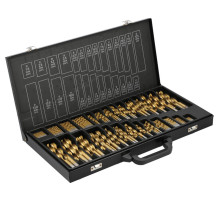 Сверла по металлу YATO: HSS, Ø=1-13 мм. покрытые титаном в футляре, 300 шт. [4]