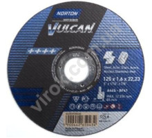 Диск відрізний по металу і нержав. сталі тм "NORTON VULCAN"; Ø= 125х22,2 мм, t= 1,6 мм