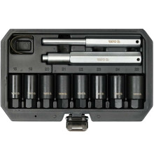 Торцеві головки ударні для колісних дисків YATO: М18- 25 мм 8 шт і 2 вибійника [5]