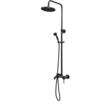 Душевой комплект с шаровым регулятором RETRO BLACK 2 FALA: 2 функции, регулируемая высота 95-130 см