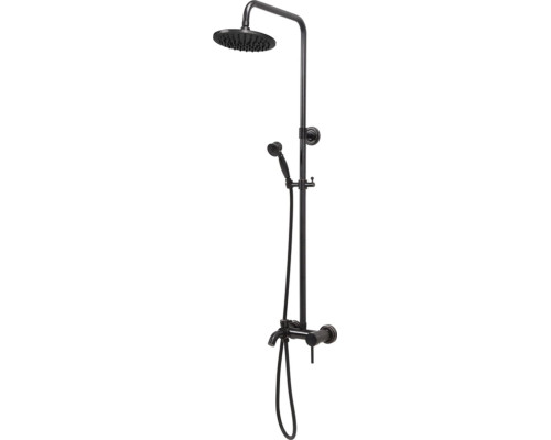 Душовий комплект з кульовим регулятором RETRO BLACK 2 FALA : 2 функції, регульована висота 95-130 см