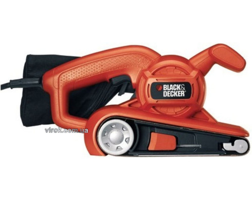 Шліфмашина стрічкова мережева B+D : P= 720 Вт, 206 м/хв, стрічка 75х457 мм [Пилозбірник]