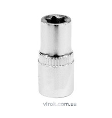 Головка торцева YATO : TORX E8, квадрат 1/4", L= 25 мм. CrV,  [24/240/480]