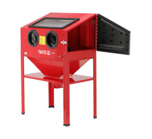 Пескоструйная камера электро 230 В YATO: 220 л, 0.27-0.82 МПа, спож.эт. 424-707 л/мин, 138х94х58 см