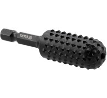 Фреза рашпильная цилиндрическая по дереву YATO Ø= 16 мм, l= 65 мм, 6-гран. шпиндель 1/4" из углерода стали