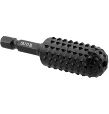 Фреза рашпільна циліндрична по дереву YATO Ø= 16 мм, l= 65 мм, 6-гран. шпиндель 1/4" з вуглец сталі