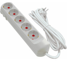 Подовжувач мережевий VIROK: l= 5 м, з 5 гніздами із заземленням