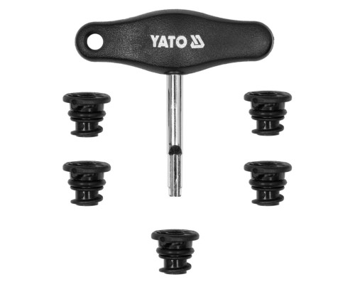 Засоби для обслуговування пробок зливу оливи YATO з Т-видним воротком до авто систем VAG, 6 елем[12]