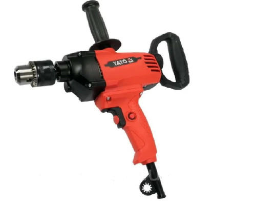 Дриль-міксер 3 в 1 YATO електромер 230В, 1200Вт, патрон М14 для вставок Ø= 3-16 мм, мішалка Ø≤ 130мм