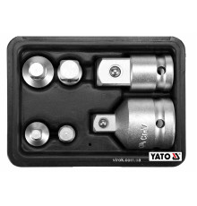 Набір перехідників редукційних для торцевих головок YATO: Cr-V, 6 шт [20]