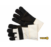Рукавиці робочі VOREL : бавовна + екошкіра, розмір 11 [10/120]