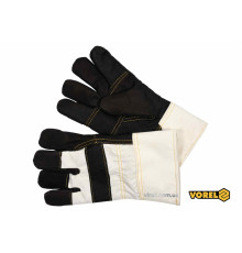 Рукавиці робочі VOREL : бавовна + екошкіра, розмір 11 [10/120]