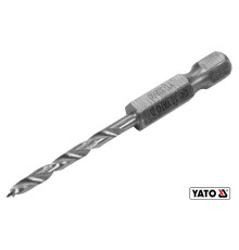Сверло по дереву YATO: Ø3 x 65/35 мм, хвостовик-HEX 1/4", HSS 4241(DW)