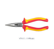 Щипці електромонтажні подовжені півкруглі прямі YATO : L= 160 мм з ізоляцією 1000V [6/36]