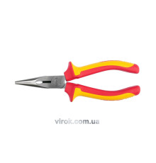 Щипці електромонтажні подовжені півкруглі прямі YATO : L= 160 мм з ізоляцією 1000V [6/36]