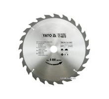 Диск пильный победитовый по дереву YATO: 300х30x3.2x2.2 мм, 24 зубца, RPM до 6000 1/мин [10]