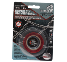 Стрічка 2-стороння акрилова VIROK Super Fix Universal: 12 мм х 2 м [30]