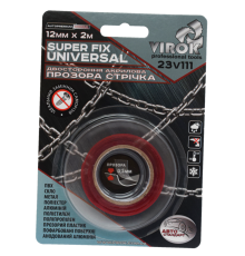Стрічка 2-стороння акрилова VIROK Super Fix Universal: 12 мм х 2 м [30]