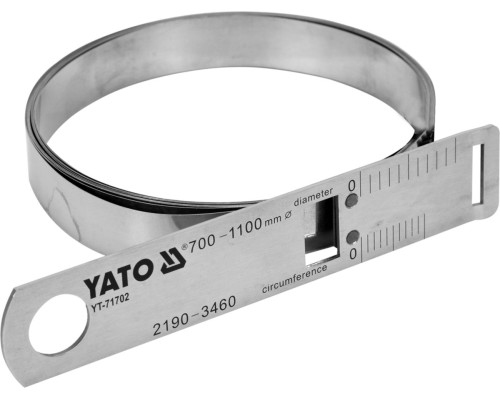 Циркометр для кола- 2190-3460мм і діамет. 700-1100мм YATO з метр. і дюйм. шкалами, сталева [50]