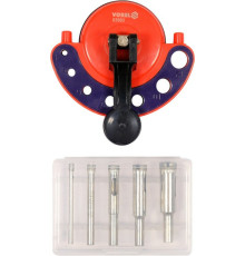 Шаблон для свердління в плитці  VOREL: зі свердлами Ø 4- 12 мм, l= 55 мм і присоскою [12/36]