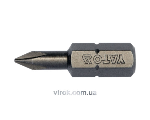 Насадка отверточная YATO: "Philips" РH0 х 25 мм. HEX 1/4". 10 (Уп/Шт.) [20/100]