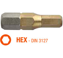 Насадка викруткова USH ISOTIN HEX SW 2.5 x 25 мм. Уп. 10 шт.