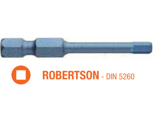 Насадка викруткова ударна USH Blue Shock : Robertson R1 x 50 мм torsion, Уп. 5 шт.