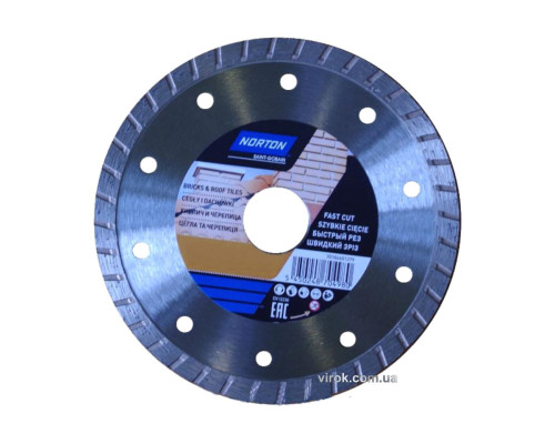 Диск алмазний NORTON-DIY BRICKS - TILES турбо : Ø= 115/ 22.23 мм