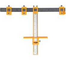 Шаблон для розмічання отворів VOREL з радіуом 200 мм; метрична і дюймова шкали [40]