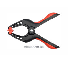 Струбцина пружинна- "прищіпка", пластикова YATO : L= 200 мм, роб. висота/глиб.- 75/91 мм [10/100]