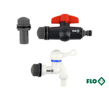 Вентилі для збірного бака дощової води FLO : Ø= 3/4", з ПВХ, 3 шт [50]