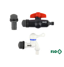 Вентилі для збірного бака дощової води FLO : Ø= 3/4", з ПВХ, 3 шт [50]