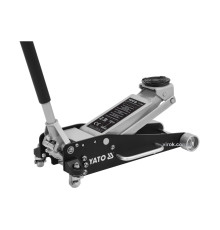 Домкрат гидравлический алюминиевый подкатный низкопрофильный легкий YATO : 2.5 т, H= 100 - 465 мм [1]