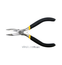 Щипці - тонкогубці міні VOREL : вигнуті, L= 125 мм, з ізольованими ручками [12/120]