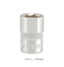 Головка торцева 6-гранна YATO : квадрат 3/8", М= 13 мм, L= 28 мм [24/240/480]