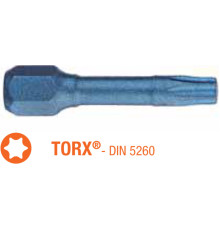Насадка викруткова ударна USH Blue Shock TORX T25 x 30 мм, Уп. 5 шт.