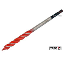 Свердло по дереву YATO : Ø= 10 мм, L= 165 мм, HRC 40-45 з 4 пругами, HEX- 1/4" [100]