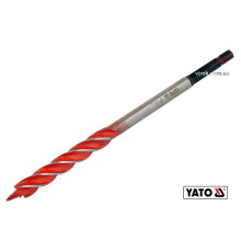 Свердло по дереву YATO : Ø= 10 мм, L= 165 мм, HRC 40-45 з 4 пругами, HEX- 1/4" [100]