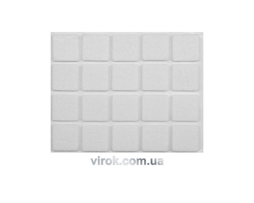 Протектор самоклеючий повстяний VOREL, 20х20мм, набір 20шт. [60/720]