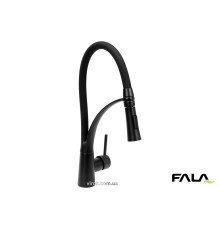 Змішувач води для раковини "NOIR 1" FALA з кульовим регулятором, латунний корпус [12]