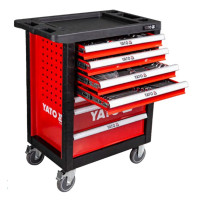 Шафа з інструментами YATO, на колесах, 7 шуфляд, 958x766x465 мм, набір 400 шт.