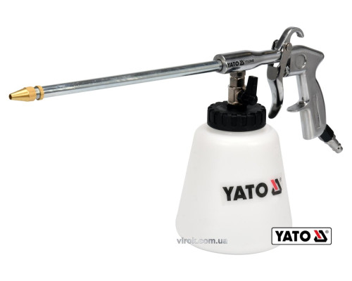 Пістолет пневматичний для утворення піни YATO : бак- 1 л, сопло- 220 мм, 113 л/хв, 0.62 МПа [10]