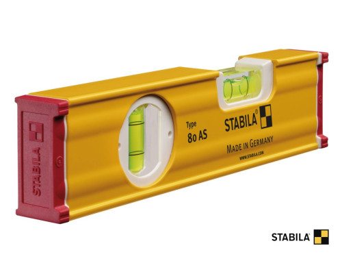 Рівень STABILA Type 80 AS : L= 20 см, 2 капсули. ударостійкий профіль (ребр.жостк) ковпачки