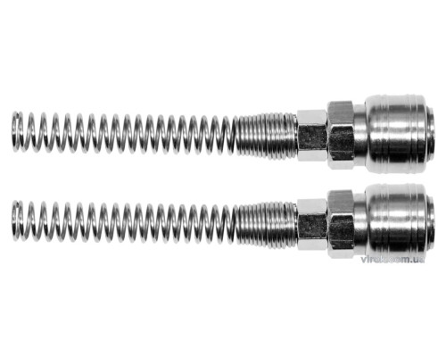 Швидкоз'єднувальна муфта YATO з пружиною, до шлангу Ø=6х10 мм, 2 шт. [6/60]