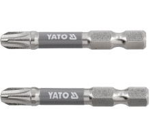 Отверточная насадка YATO PH3 х 50мм. HEX 1/4", покрытая никелем, 2шт.[10]