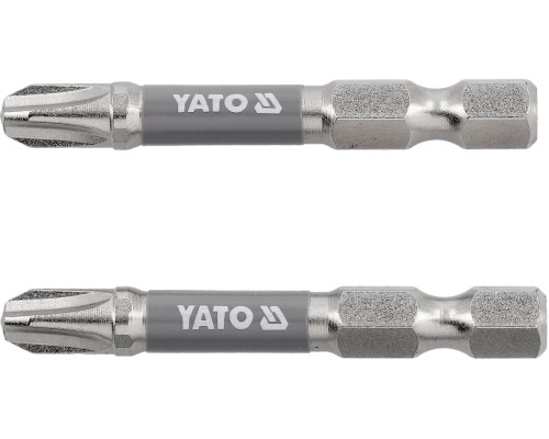 Насадка викруткова YATO PH3 х 50мм. HEX 1/4", покрита нікелем, 2шт.[10]