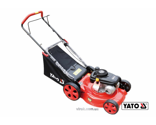 Газонокосилка бензиновая YATO 2.2 кВт, 141см³,шир/выс покоса 460/25-75 мм,2800 об/мин